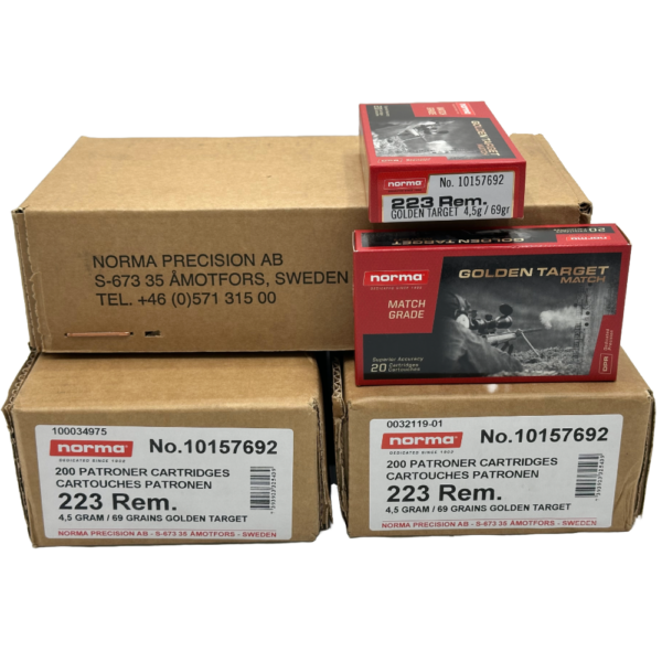 Norma .223 Remington 69gr HPBT Golden Target (GTX) - Image 2
